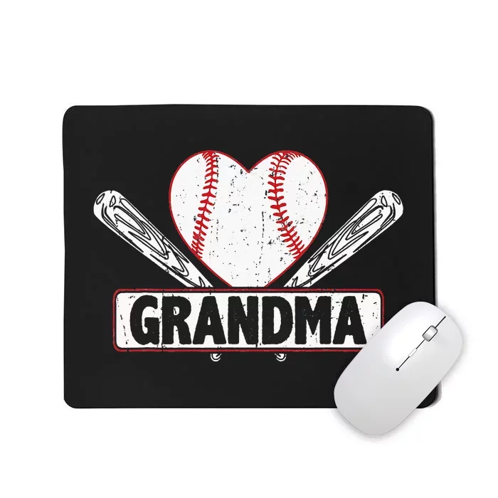 Baseball Grandma Matching Family funny Baseball Lover Mousepad