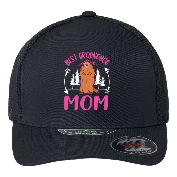 Best Groundhog Mom Ever Marmot Groundhog Mom Flexfit Unipanel Trucker Cap