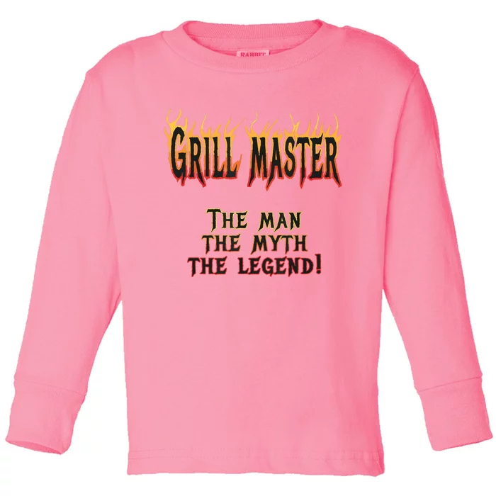 BBQ Grill Masters Meat Smokers Barbecue Chef Toddler Long Sleeve Shirt