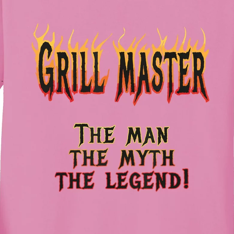 BBQ Grill Masters Meat Smokers Barbecue Chef Kids Long Sleeve Shirt