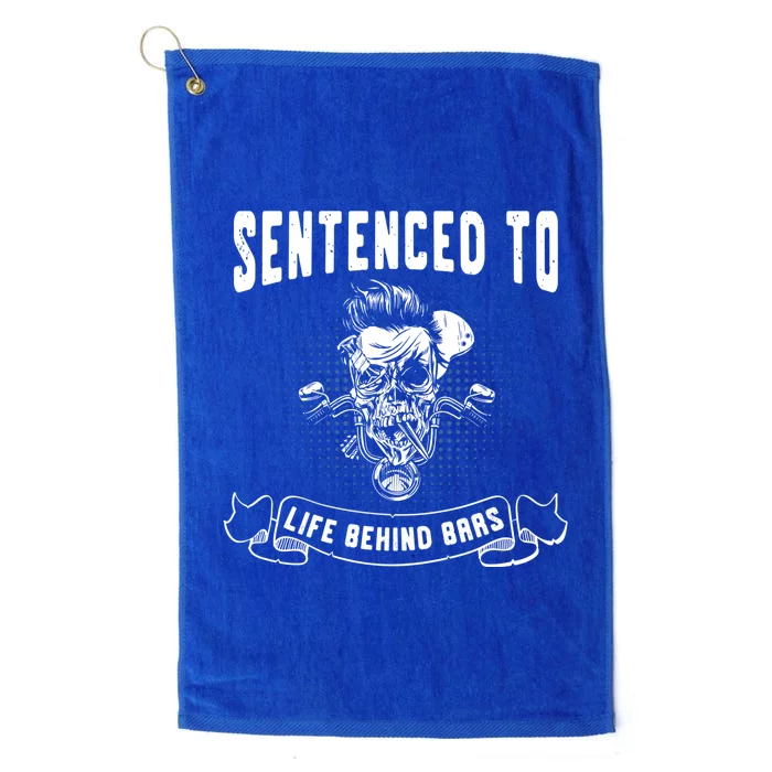 Biker Gear Motorcycle Gift Life Behind Bars Gift Platinum Collection Golf Towel