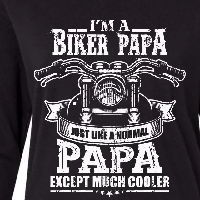 Bike Grandpa Motorcycle Rider Retirement Gift Papa Biker Short Sleeve Womens Cotton Relaxed Long Sleeve T-Shirt