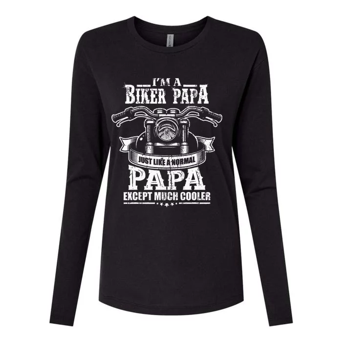 Bike Grandpa Motorcycle Rider Retirement Gift Papa Biker Short Sleeve Womens Cotton Relaxed Long Sleeve T-Shirt