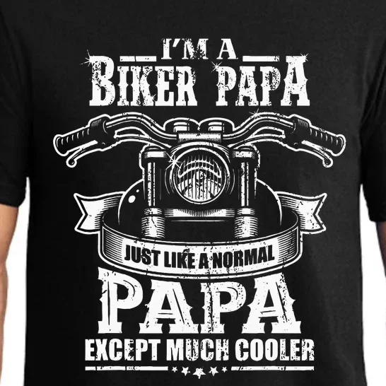 Bike Grandpa Motorcycle Rider Retirement Gift Papa Biker Short Sleeve Pajama Set