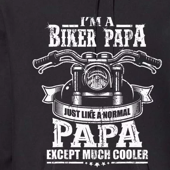 Bike Grandpa Motorcycle Rider Retirement Gift Papa Biker Short Sleeve Premium Hoodie