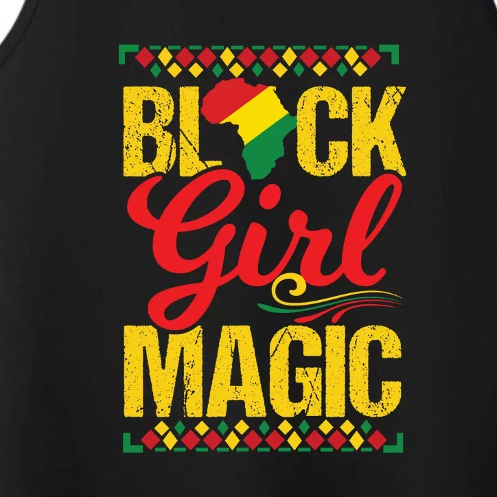 Black Girl Magic African American Melanin Gifts Performance Tank