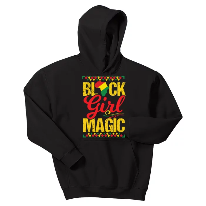 Black Girl Magic African American Melanin Gifts Kids Hoodie