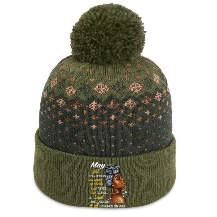 Birthday Gift May Taurus Gemini Wo The Baniff Cuffed Pom Beanie