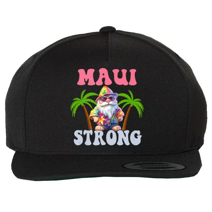 Beach Gnome Maui Hawaii Strong Wool Snapback Cap