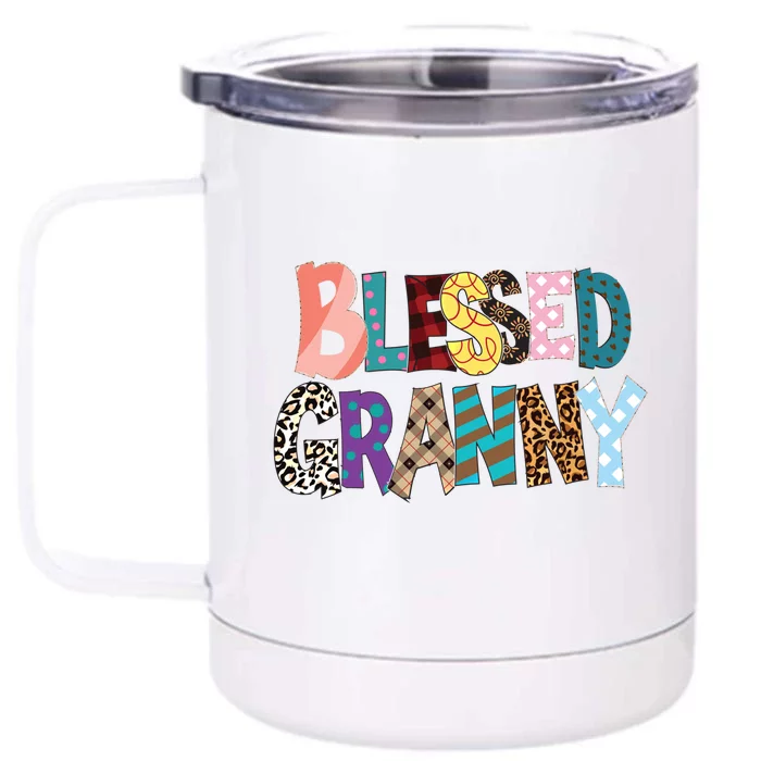 Blessed Granny Mothers Day Great Gift Front & Back 12oz Stainless Steel Tumbler Cup