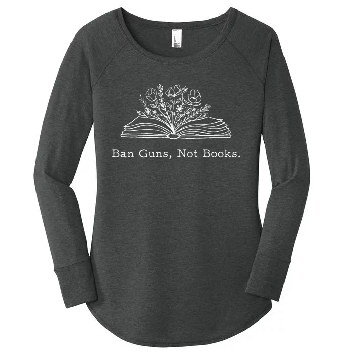 Ban Guns Not Books Retro Read Banned Books Lover Women's Perfect Tri Tunic Long Sleeve Shirt