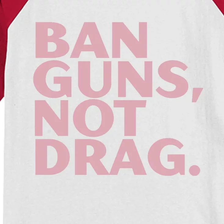 Ban Guns Not Drag Kids Colorblock Raglan Jersey