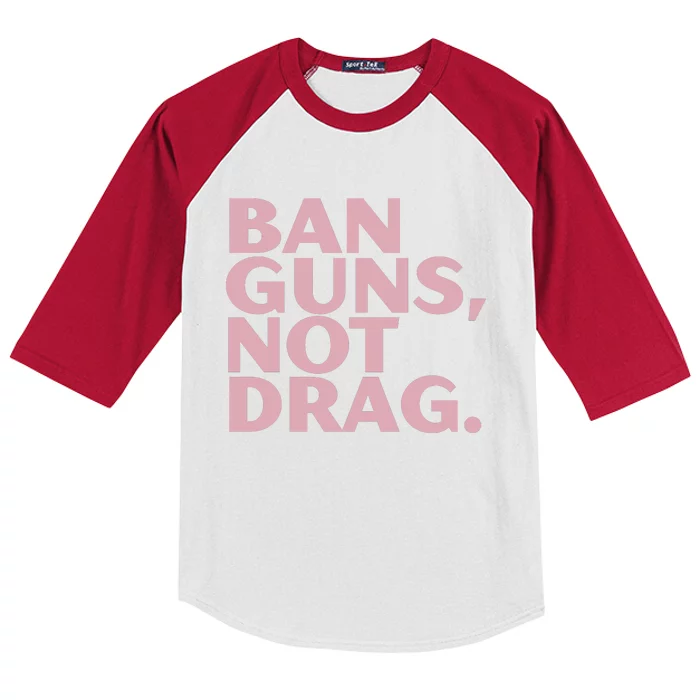 Ban Guns Not Drag Kids Colorblock Raglan Jersey