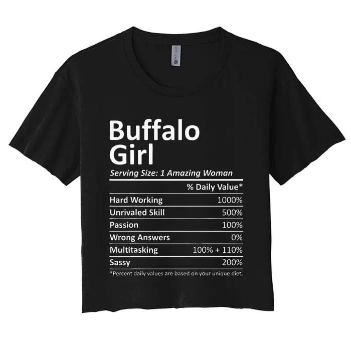 Buffalo Girl Ny New York Funny City Home Roots Usa Gift Women's Crop Top Tee