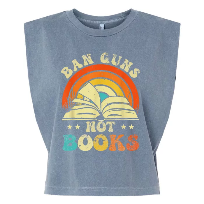 Ban Guns Not Books Garment-Dyed Women's Muscle Tee