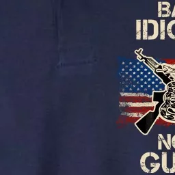 Ban Guns Not Idiots Pro American Gun Rights Flag Softstyle Adult Sport Polo