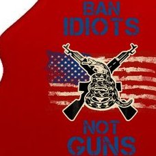 Ban Guns Not Idiots Pro American Gun Rights Flag Tree Ornament