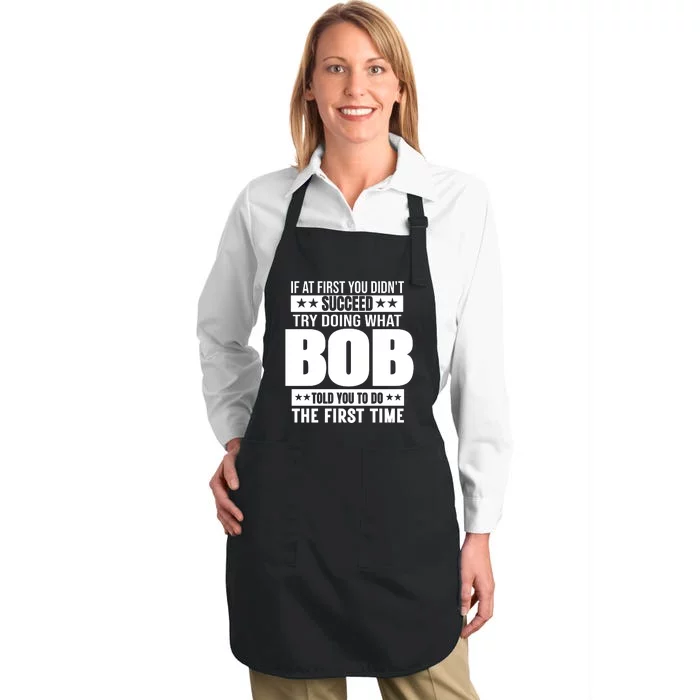 Bob Gift Name Personalized Birthday Funny Gift Full-Length Apron With Pocket