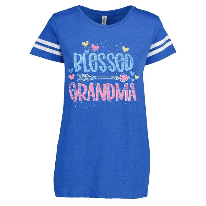 Blessed Grandma Nana Granny Grandmother Mothers Day Grandma Gift Enza Ladies Jersey Football T-Shirt