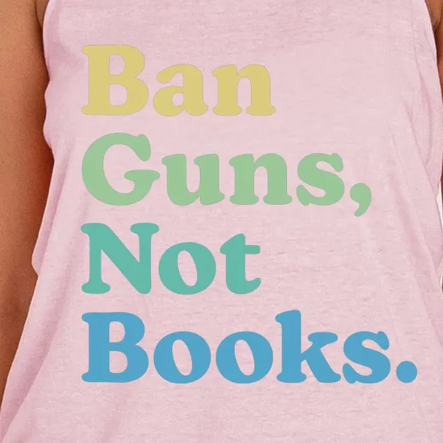 Ban Guns Not Books Women's Knotted Racerback Tank