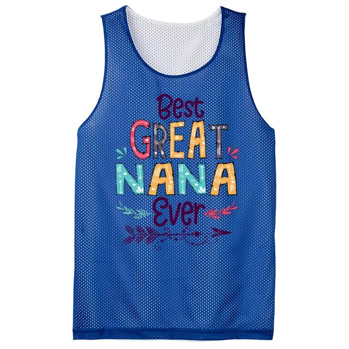 Best Great Nana Ever Cute Arrow Family Blessing Great Gift Mesh Reversible Basketball Jersey Tank