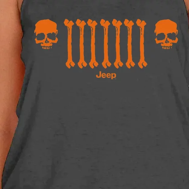 Bone Grille Orange Women's Knotted Racerback Tank