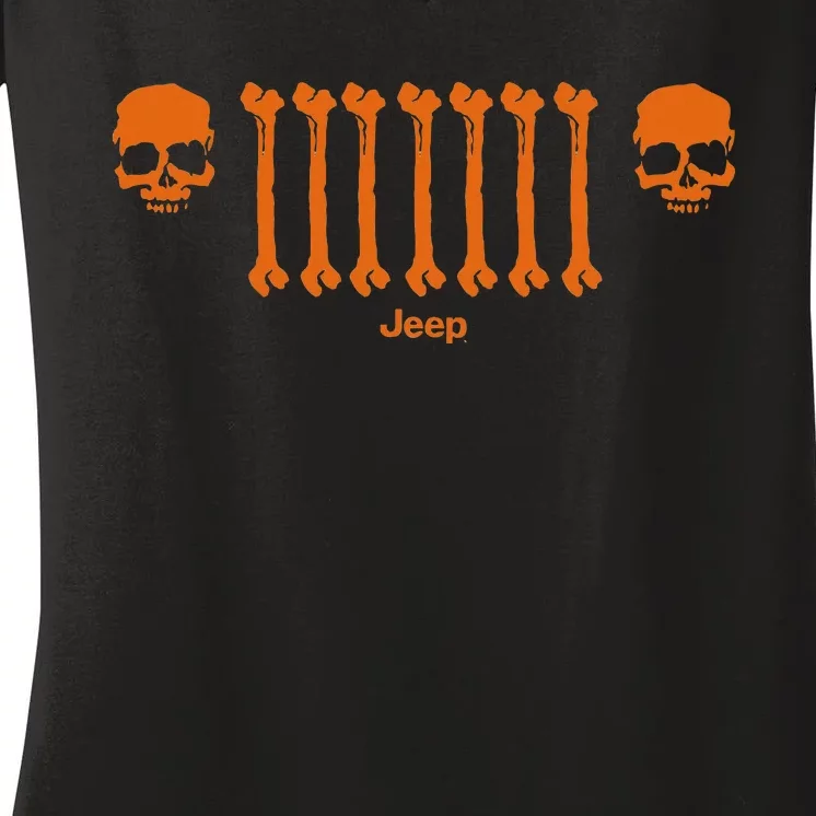 Bone Grille Orange Women's V-Neck T-Shirt