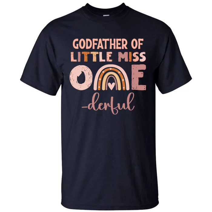 Boho Godfather Of Miss Onederful 1st Birthday Girl Cute Tall T-Shirt