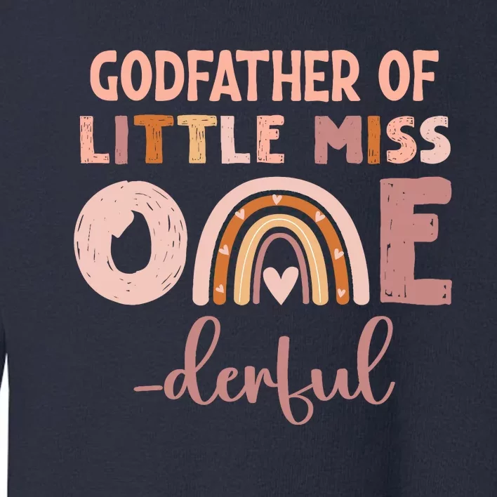 Boho Godfather Of Miss Onederful 1st Birthday Girl Cute Toddler Sweatshirt