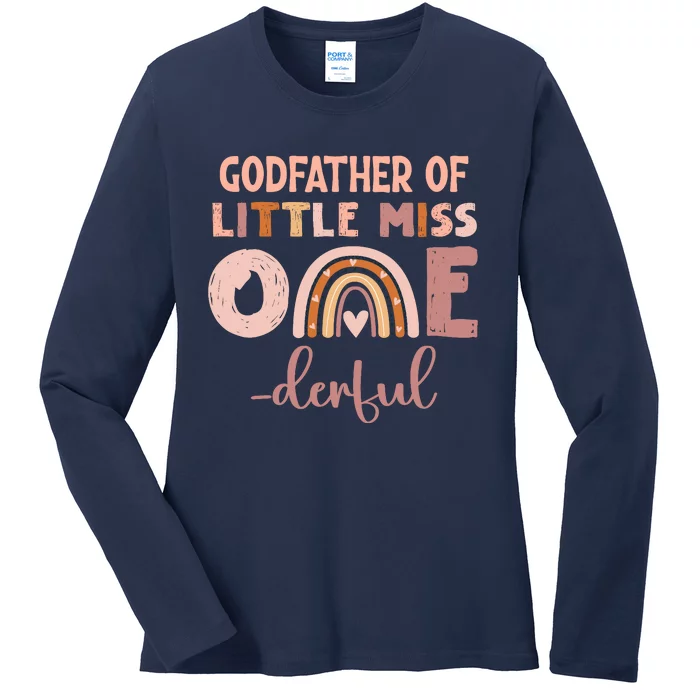 Boho Godfather Of Miss Onederful 1st Birthday Girl Cute Ladies Long Sleeve Shirt