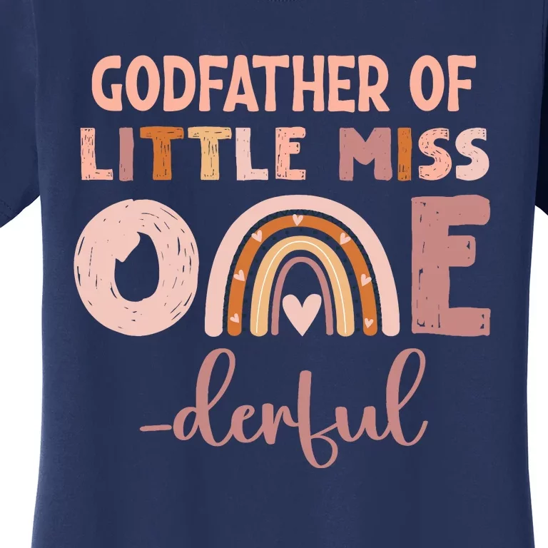 Boho Godfather Of Miss Onederful 1st Birthday Girl Cute Women's T-Shirt