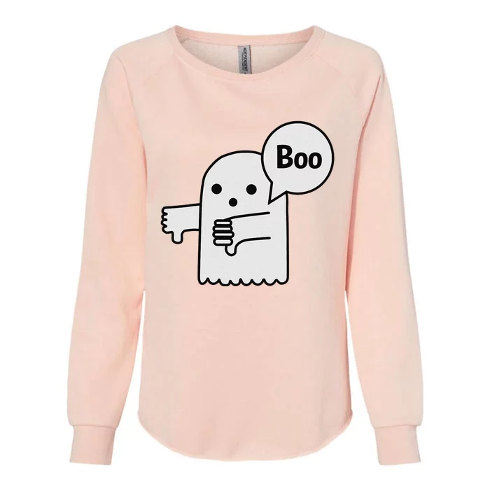 Boo Ghost Of Disapproval Womens California Wash Sweatshirt