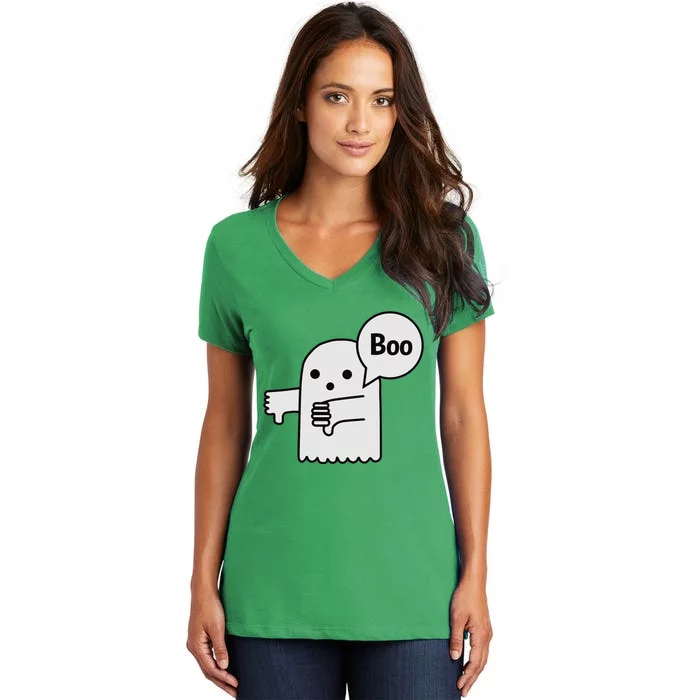 Boo Ghost Of Disapproval Women's V-Neck T-Shirt