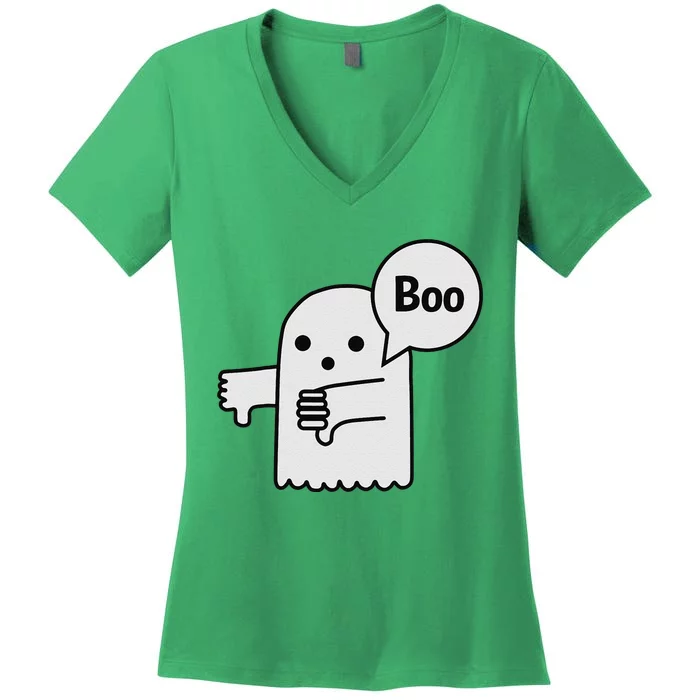 Boo Ghost Of Disapproval Women's V-Neck T-Shirt