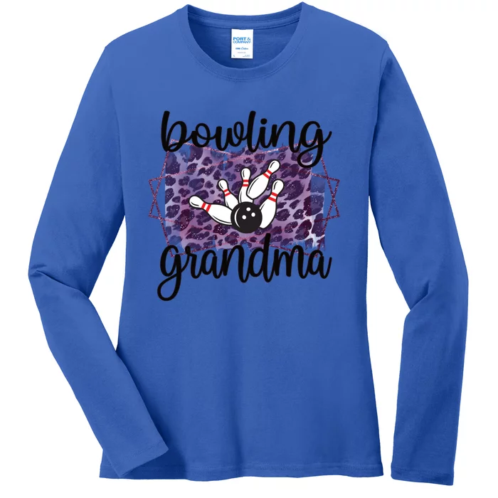 Bowling Grandma Of A Bowler Grandmother Meaningful Gift Ladies Long Sleeve Shirt