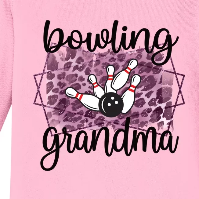 Bowling Grandma Of A Bowler Grandmother Meaningful Gift Baby Long Sleeve Bodysuit