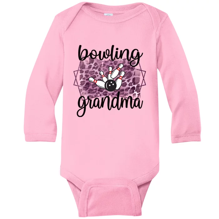 Bowling Grandma Of A Bowler Grandmother Meaningful Gift Baby Long Sleeve Bodysuit