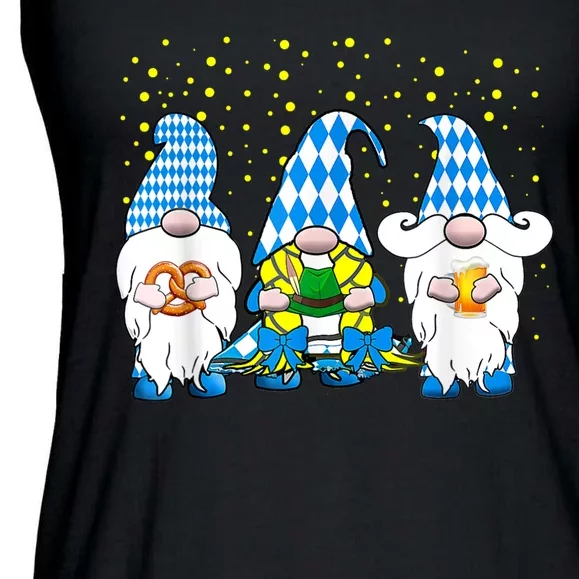 Bavarian Gnomes Octoberfest German Oktoberfest Ladies Essential Flowy Tank