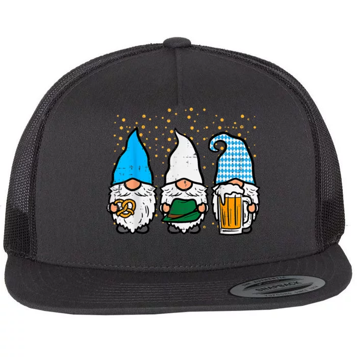 Bavarian Gnomes Octoberfest German Oktoberfest Flat Bill Trucker Hat