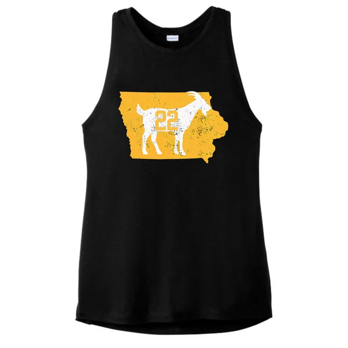 Basketball Greatest Of All Time Goat Ladies Tri-Blend Wicking Tank