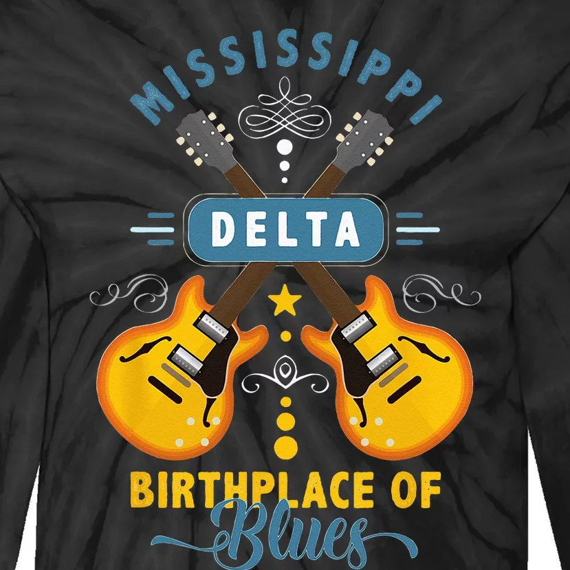 Blues Guitarist Or Rock Music Or Mississippi Delta Blues Tie-Dye Long Sleeve Shirt