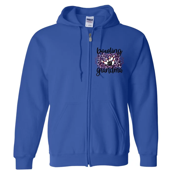 Bowling Grandma Of A Bowler Grandmother Gift Full Zip Hoodie