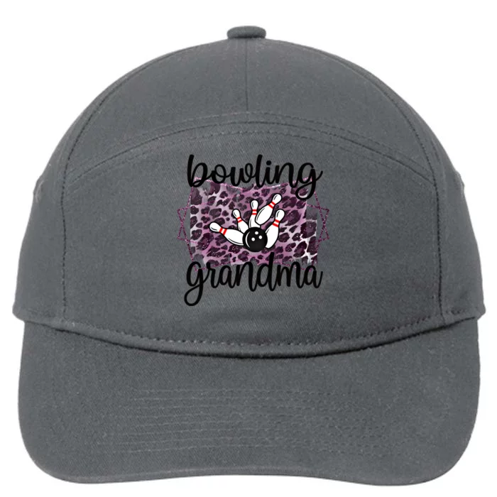 Bowling Grandma Of A Bowler Grandmother Gift 7-Panel Snapback Hat