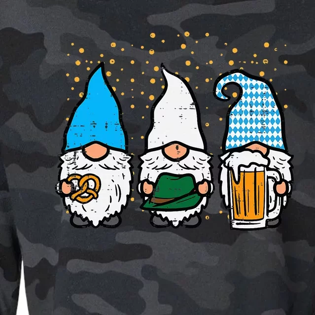 Bavarian Gnomes Octoberfest German Oktoberfest Cropped Pullover Crew