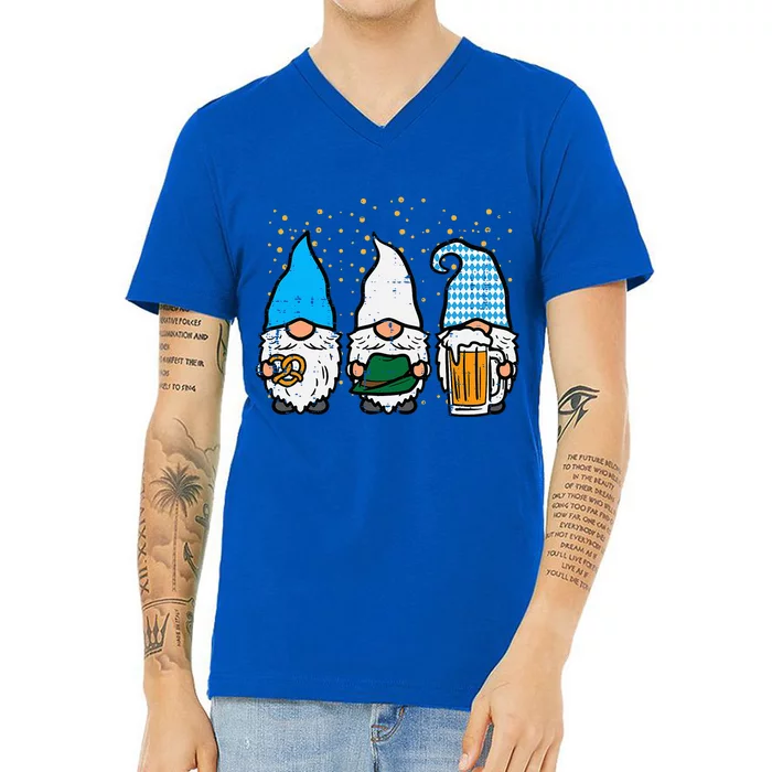 Bavarian Gnomes Octoberfest German Oktoberfest V-Neck T-Shirt