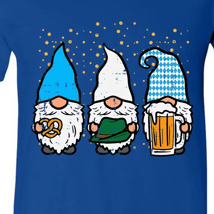 Bavarian Gnomes Octoberfest German Oktoberfest V-Neck T-Shirt