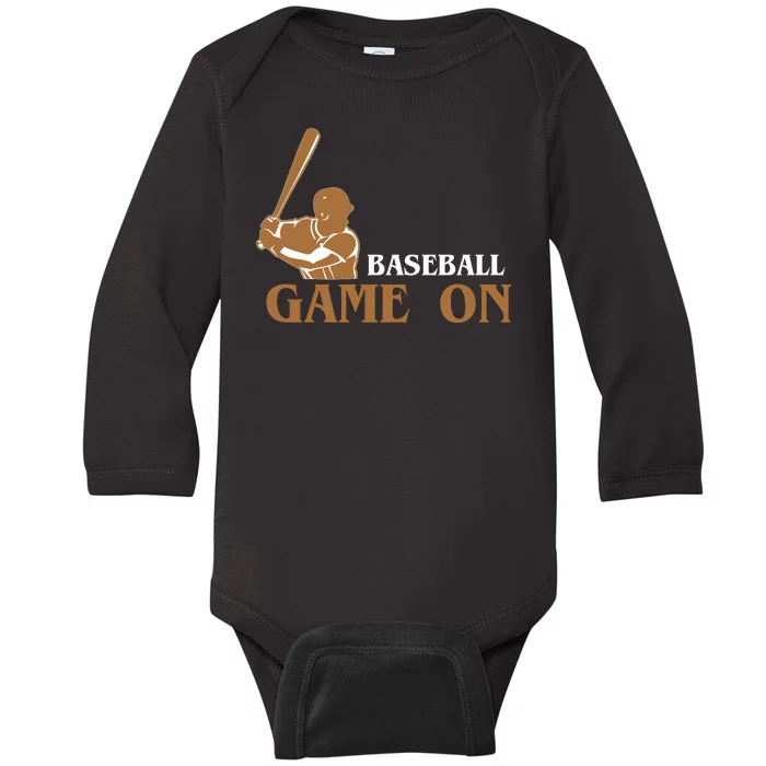 Baseball Game On Baby Long Sleeve Bodysuit