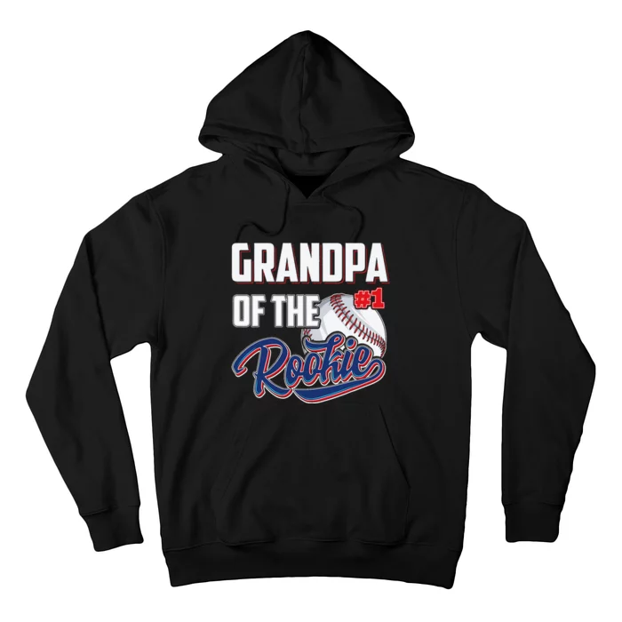 Baseball Grandpa of Rookie 1 Years old Team 1st Birthday Hoodie