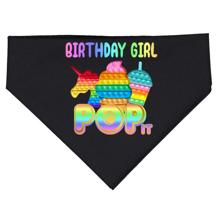 Birthday Girl Pop It Funny Cute Colorful USA-Made Doggie Bandana