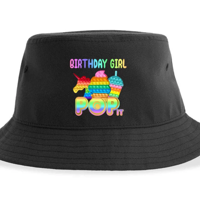 Birthday Girl Pop It Funny Cute Colorful Sustainable Bucket Hat